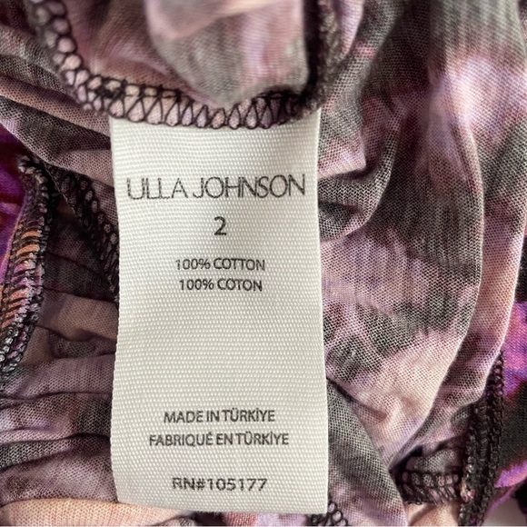 New! ULLA JOHNSON Freya Cutout Tie-Dyed Cotton-Jersey Midi Dress 20765 - Picture 9 of 11